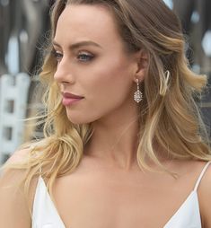 Wedding Earrings, Wedding Jewelry, bridal earrings, drop earrings, dangle earrings, crystal earrings, cubic zirconia earrings, chandelier earrings, crystal jewelry, gold earrings, swarovski earrings ► Spend $200 | Receive 10% OFF Your Order with Code: 10OFF200 ► Please note in your order when your wedding date is MATERIALS + MEASUREMENTS: - 18K White Gold, Gold, Rose Gold over brass - 1 ct. Emerald Cubic Zirconia Pave Crystal - Hypoallergenic, lead & nickel free - Post Back, Height 1.5 in | Chandelier Earrings Gold, Jewelry Gold Earrings, Boho Bridal Jewelry, Rose Gold Bridal Earrings, Bridal Statement Earrings, Backdrops Necklace, Dangle Earrings Wedding, Waves Curls, Bridal Earrings Drop