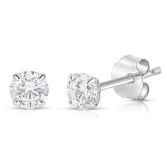 PRICES MAY VARY. These beautiful cubic zirconia earrings studs are made in solid 14k white gold, earring backs and posts, and stamped with "14K" to ensure authenticity. White gold earrings for women 14k real gold studs are great for sensitive skin! Real gold post earrings studs will not tarnish. These 3.5 mm (0.14 inches) cz stud earrings feature the best quality cubic zirconia available and weigh 0.58 carats total for the pair. With AAAAA quality cz's, feel confident knowing that your solid 14k Anniversary Diamond Cut Crystal Earrings, Anniversary Crystal Diamond-cut Earrings, Classic White Gold Diamond Crystal Earrings, Diamond Crystal Earrings With Prong Setting, White Gold Diamond Crystal Earrings With Prong Setting, Classic White Gold Crystal Earrings With Diamond Accents, Diamond White Cubic Zirconia Round Cut Crystal Earrings, Classic Diamond Crystal Earrings In Diamond White, Classic Diamond Crystal Earrings With Brilliant Cut