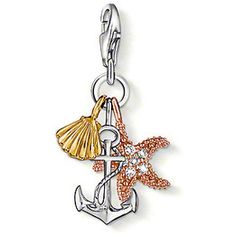 Thomas Sabo Anchor, Starfish & Seashell Charm, Sterling Silver Thomas Sabo Charms, Anchor Charm, Rose Gold Charms, Skull Pendant, Diamond Charm, Thomas Sabo, Gold Charm, Sterling Silver Charm, Gold Plated Sterling Silver