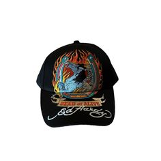 This Ed Hardy Christain Audigier Kids Boys Hat Cap Y2k Grunge Punk Is A Perfect Addition To Your Wardrobe. Adjustable Punk Style Winter Hat, Alternative Style Adjustable Cap, Black Hip Hop Festival Hat, Adjustable Alternative Style Cap, Punk Style Cap Hat, Black Hip Hop Hat For Festival, Punk Cap Hat One Size Fits Most, Adjustable Punk Hat For Winter, Adjustable Punk Winter Hat