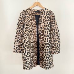 Brand New Without Tags. Never Worn. No Flaw. Smoke-Free And Pet-Free Home Size: Xs Color: Leopard, Animal Print Chic Leopard Print Outerwear For Fall, Chic Leopard Print Long Sleeve Outerwear, Chic Fitted Leopard Print Outerwear, Fitted Leopard Print Long Sleeve Outerwear, Chic Leopard Print Spring Outerwear, Zara Beige Fitted Outerwear, Fitted Beige Zara Outerwear, Zara Fitted Long Coat, Green Sleeveless Jacket