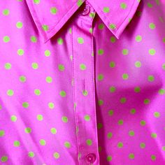 Jones New York 2x 100%Silk Polkadot My Favorite Color, No Tags Brand New O/Price $350 Very Spring Vintage