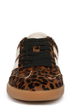 Add a retro footnote to your everyday 'fits with this dapper leather sneaker with contrast logo elements and a rubber traction sole. Cheetah Print is a Nordstrom-exclusive color Removable insole Leather upper and lining/rubber sole Imported Leather Working Group certified This product meets Nordstrom Responsible Sourcing and Manufacturing criteria: made with practices that meet higher environmental or social standards Retro Round Toe Sneakers For Fall, Retro Sneakers With Speckled Midsole And Round Toe, Retro Slip-on Sneakers With Contrast Sole, Brown Sneakers With Contrast Sole For Fall, Retro Sneakers With Textured Sole And Round Toe, Fall Brown Sneakers With Contrast Sole, Leather Low-top Sneakers For Fall, Fall Gum Sole Lace-up Sneakers, Brown Low-top Fall Sneakers