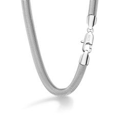 PRICES MAY VARY. AN IMMEDIATE ENTRY TO A STANDARD OF CLASS AND ELEGANCE FASHION- Add style to a basic look with this 925 Sterling Silver 6MM-8MM Flexible Flat Snake Chain. Silky smooth intertwined polished links lay flat on the neck for an elegant rich shine Strong, durable and comfortable, this necklace is perfect for any occasion. Wear alone with a casual or formal outfit for everyday modern elegance or as a great layering chain for an on-trend statement. For Men & Women [TOP CRAFT] From conce Top Craft, Flat Snake Chain, Elegance Fashion, Sterling Necklaces, Unisex Necklace, Top Crafts, Fine Jewelry Gift, Formal Outfit, Chain Choker