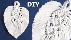 two white tassels with the words diy written on them and an image of one