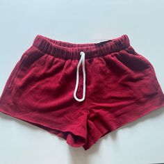 Never Wore But Cute Shorts ! Perfect As Lounging Or Pajamas Shorts Sporty Red Shorts For Loungewear, Trendy Red Loungewear Bottoms, Red Cotton Sporty Bottoms, Red High Waist Sporty Bottoms, Trendy Red Bottoms With Elastic Waistband, Red High-waist Sporty Bottoms, Red Lounge Bottoms With Elastic Waistband, Red Bottoms With Elastic Waistband For Loungewear, Red Loungewear Bottoms With Elastic Waistband