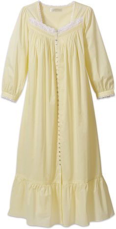 Cotton Spring Robe For Bedtime, Spring Cotton Robe For Bedtime, Spring Cotton Bedtime Robe, Spring White Robe For Bedtime, Feminine Long Sleeve Cotton Nightgown, Cotton Nightgown With Relaxed Fit For Sleepover, White Spring Bedtime Robe, Cotton Relaxed Fit Nightgown For Spring, Cotton Long Sleeve Robe For Sleepover