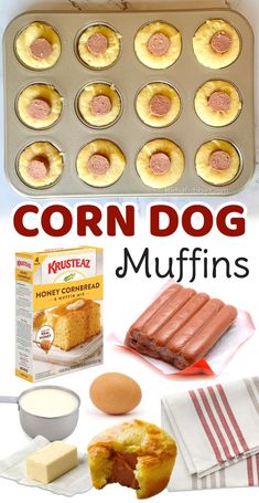 corn dog muffins are an easy breakfast recipe for kids and adults to make