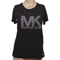 Color: Black/White. Authentic. New With Tag. Price Firmno Trades Smoke & Pet Free Home. Michael Kors Cotton Top With Logo Print, Michael Kors Cotton Crew Neck T-shirt, Black Fitted Tops With Logo, Michael Kors Cotton Top With Graphic Print, Michael Kors Cotton Short Sleeve Tops, Michael Kors Cotton Crew Neck Top, Michael Kors Casual Short Sleeve T-shirt, Casual Michael Kors Short Sleeve T-shirt, Casual Michael Kors Short Sleeve Tops