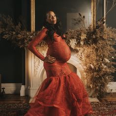 Red Maternity Dress Size Medium Worn Only For A Photo Shoot Sheer Dress Undergarments Not Included Red Maternity Dress, Maternity Dress, Sheer Dress, Maternity Dresses, Lady In Red, Photo Shoot, A Photo, Long Sleeve Dress, Size Medium