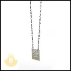 Ignazio Stainless Steel Chain Necklace with Symbolic Pendant - BERML BY DESIGN JEWELRY FOR MEN Engraved Stainless Steel Chain Necklace As Gift, Gift Stainless Steel Engraved Chain Necklace, Modern Stainless Steel Chain Necklace As Gift, Modern Stainless Steel Chain Necklace For Gift, Spiritual Stainless Steel Pendant Charm Necklace, Modern Nickel-free Chain Necklace For Gift, Stainless Steel Necklace With Rectangular Pendant And Box Chain, Stainless Steel Necklace With Rectangular Pendant And Adjustable Chain, Stainless Steel Necklace With Adjustable Chain And Rectangular Pendant