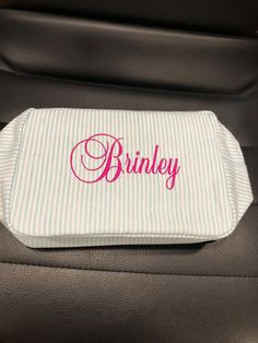 Personalized Makeup Bags, Seersucker Bag, Personalized Tote, Kids Travel Bag,toiletry Bag, Bridal Gift, Personalized Baby Gift, Birthday Bag - Etsy Personalized Playful Blue Bag, Playful Personalized Blue Bag, Personalized Rectangular Travel Cosmetic Bag, Playful Zipper Pouch Cosmetic Bag As Gift, White Rectangular Diaper Bag Gift, Playful Rectangular Cosmetic Bag For Personal Use, Rectangular White Diaper Bag Gift, Rectangular White Diaper Bag As Gift, Personalized White Zipper Pouch Cosmetic Bag