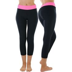 Ankle Length Leggings. A perfect item for layering. Size: S.  Color: Black.  Gender: female.  Age Group: adult. Casual Pants Style, Ankle Length Leggings, Yoga Capris, Womens Capris, Pink Outfits, Leg Workout, Capri Leggings, Wide Waistband, High Waisted Leggings