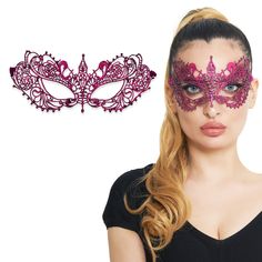 PRICES MAY VARY. Elegant Design: These masquerade masks are a must-have accessory for any formal event or party, adding a touch of sophistication and mystery to your outfit. The intricate lace pattern and beautiful colors make them a show-stopping accessory that is sure to turn heads and make you feel like a true queen Comfortable Fit: We know that comfort is just as important as style, which is why these masks are made from lightweight and breathable materials that feel great against your skin. Full Face Fantasy Masquerade Mask For Costume Party, Fantasy Full Face Masquerade Mask For Costume Party, Fantasy Full-face Masquerade Mask For Costume Party, Full Face Masquerade Mask For Halloween, Gothic Masquerade Eye Mask For Costume Party, Full Face Masquerade Mask For Halloween Party, Gothic Eye Mask For Masquerade Costume Party, Full Face Party Masks For Halloween, Full Face Halloween Masquerade Mask For Party