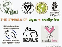 the symbols of vegan and cruelly - free