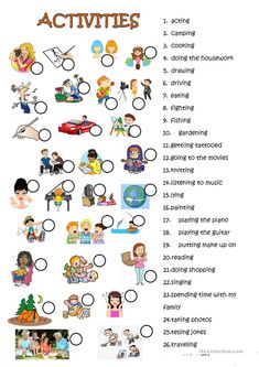 the worksheet is filled with pictures and words to help kids learn how to use them