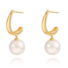 Pearl Drop Earring,Pearl Huggie Earrings,18k Gold Plated C Shape Earrings,Shell Pearl Dangle Earrings,Bridal Earring,Earrings for Women Material:18K Gold Plated/Shell Pearl Pearl Size:10mm Color: Whiter Pearl Shape: Round Pearl Style: Wedding Earrings Package: Cloth bag packaging Item No.:AWW-RH395 As Gift:This minimalist women drop chain earrings is a everyday-wear statement jewelry, which is perfect for any occasions for any ages. An excellent gift for women, men, girls, boys, teen, mom, daugh Classic Drop Hoop Earrings For Formal Occasions, Classic Hoop Earrings With Pearl Charm For Formal Events, Classic Pearl Charm Hoop Earrings For Formal Occasions, Formal Drop Earrings With Pearl Pendant, Formal Drop Pearl Earrings For Pierced Ears, Formal Teardrop Pearl Pendant Earrings, Classic Formal Hoop Earrings With Pearl Charm, Formal Drop Pearl Pendant Earrings, Classic Drop Pearl Earring