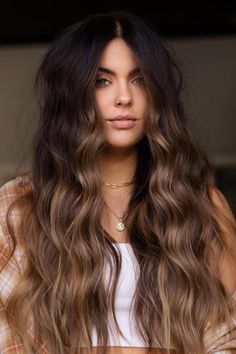 Brown Ombre Hair: A Timeless Trend Fit For All Dark Brown Into Light Brown Hair Ombre, Ombre Dark To Light Brown, Long Dark Ombre Hair, Mocha Ombre Hair, Dark Brown Ombré Hair, Cool Toned Ombre Hair, Ombré Hair Curly, 2024 Ombre Hair, Hombre Hair Brown Ombre Brunettes