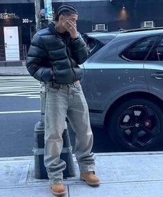 go on my tik tok:0verl00ked #outfit #streetwearoutfitsmen #baggyy2k #outfitinspo #streetwear #fashion #baggy Timbs Outfit, Timberland Outfit, Streetwear Fashion Baggy, Boy Braids, Fashion Baggy, Timberland Outfits, Drippy Outfit, Streetwear Winter, 30 Outfits