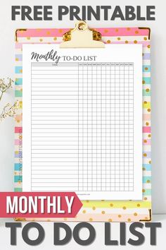 the free printable to do list for moms is shown in front of a clipboard