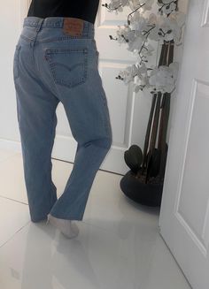 🛍️ brand Vintage Levi's  ❤️ style straight leg jeans  🏳️🌈 colour light blue  ✂️ condition vintage condition with normal signs of wear and tear   unisex  🏷️ size  waist 36 ''  length 30  '' 🧷 material multi  💌 message me any questions Own a piece of history Straight Leg Levis, Jeans Light Blue, Levi's 501, Colour Light, Jeans Light, Levis 501, Vintage Levis, Colored Jeans, Straight Leg Jeans