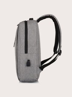 The Elodie Bags™️ are the ultimate solution for students and professionals on the go. With a sleek back pack design, these bags provide ample storage for all your essentials, including a laptop compartment. But that's not all - with a built-in charging port, you can stay connected and charged throughout your day. Perfect for school, work, or travel. SPECIFICATIONS Style: vintage Rain Cover: No Pattern Type: Solid Main Material: Polyester Lining Material: Polyester Item Type: Backpacks Interior: Commuting Softback Bag With Zipper Pocket, Gray Portable Backpack, Casual Lightweight Laptop Backpack, Casual Portable Laptop Backpack, Portable Gray Backpack For School, Back To School Standard Laptop Backpack For Commuting, Modern Laptop Bag Standard Backpack For School, Rectangular Laptop Bag For Commuting And Back To School, Casual Portable Laptop Bag For Everyday Use