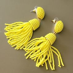 Sugarfix By Baublebar Yellow Polished Beaded Tassel Drop Earrings New Nwt New With Tags Excellent Condition - No Visible Flaws, Except Some Markings On The Paper Tag Great Gift Approx 2.5” Long Drop Gold Color Hardware Post Back Closure Cascading Tassels Crafted Entirely Of Seed Beads Questions? Leave A Comment Below! Other Listings: Boho, Western, Cowboy, Bohemian, Anthropologie, Free People, Johnny Was, Antique, Ancient, Zara, Gypsy, Breeze, Beachy, Indie, Airy, Rockabilly, Comfortable, Lightw Yellow Fringe Jewelry For Party, Yellow Fringe Dangle Jewelry, Yellow Dangle Jewelry With Tassels, Trendy Beaded Tassel Earrings For Party, Yellow Beaded Fringe Earrings With Round Beads, Yellow Fringe Jewelry Gift, Yellow Dangling Beads Earrings For Summer, Yellow Fringe Jewelry For Gift, Yellow Fringe Tassel Earrings