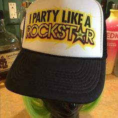 Rockstar Hat One Size Nwot Trucker Hat, Customer Support, Full Service, Womens Sizes, Fast Delivery, Hats, Women Shopping, Black, Color