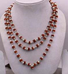 Sterling silver solid handmade natural rudraksh beads chain necklace .108+1 bead Rudraksh is use in this necklace, it use as japp mala, we pray to god 108 time for any wish.so this is half japp mala 54 inches long necklace. unisex jewelry form rajashthan india. Rudraksha is belong to god shiva. Metal-Sterling silverBrand-traditional-jewellery.Length-54 inchesWidth-6 to 7 mm approx.Weight-37.600 grams.Type- Japp mala necklace.Stone- Natural Rudrakshamakes excellent gifting and collectible pieces Pray To God, Traditional Jewellery, God Shiva, Necklace Stone, Beads Chain, 108 Bead, Rajasthan India, Mala Necklace, Unisex Jewelry