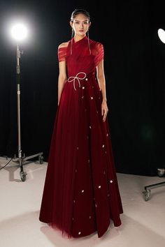 Duarte Fit and Flare Crossover Mesh Silk Floor Length Dress | MEAN BLVD Evening Floor-length Organza Dress, Organza Floor-length Evening Dress, Red A-line Gown For Party, Red Organza Dress For Banquet, Silk Floor-length Evening Dress For Banquet, Organza Evening Dress With Sweep Train, Evening Organza Dress With Sweep Train, Formal Organza Evening Dress With Sweep Train, Elegant Organza Dress With Sweep Train