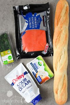 the ingredients for this sandwich are laid out on the floor