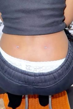 Back Thermal Piercing, Crossed Industrial Piercing, Belly Dermal Piercing, Back Dermals Black Women, Heart Dermal Piercing, Surface Back Piercing, Double Back Dermal Piercing, Back Dermal Piercing Black Women