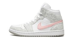 Shop WMNS Air Jordan 1 MID SE "Heather Grey / Pink" at Stadium Goods, the world's premier marketplace for authentic sneakers and streetwear. Fast shipping, easy returns. Pink And Grey Jordans, Jordan 1 Pink, Womens Air Jordan 1, Womens Air Jordan, Pink Jordans, Grey Jordans, All Jordans, Air Jordans Women, Fun Shoes