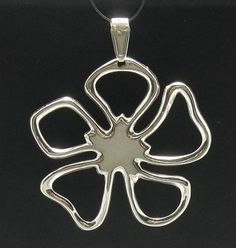 Sterling silver pendant - PE000297. Stamped 925. Approximate WEIGHT 4.4 GRAMSDIMENSIONS 3.6x3.6cm(1.44x1.44inches) All our jewels are made from solid sterling silver 925/1000 and are carefully crafted by hand in our family workshop.We dispatch your orders in 5 working days, worldwide and the postage is $5. We ship registered priority mail. Please allow 5-7 working days for delivery in Europe and 10-15 working days outside Europe.For any questions – please do not hesitate to contact me! White Gold Jewelry With Large Flower Pendant, Nickel-free Silver Flower Pendant Jewelry, Silver Nickel-free Flower Pendant Jewelry, Flower Shape Jewelry As A Gift With Polished Finish, Flower Shaped Polished Jewelry As Gift, Nickel-free White Gold Flower-shaped Jewelry, Silver Flower Pendant Jewelry, Flower Shaped Jewelry With Polished Finish For Gift, Flower Shaped Polished Finish Jewelry As Gift