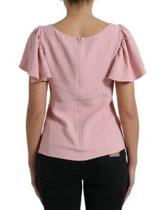 DOLCE & GABBANA Gorgeous brand new, 100% Authentic Dolce & Gabbana bell short sleeves round neck top. Model: Short sleeves round neck top Material: 51% Viscose 46% Acetate 3% Elastane Colour: Pink Back zipper closure Logo details Made in Italy Round Neck Top, Blazer And Skirt, Chic Pink, Dolce E Gabbana, Round Neck Tops, Guess Jeans, Pink Shorts, Color Rosa, Dolce & Gabbana