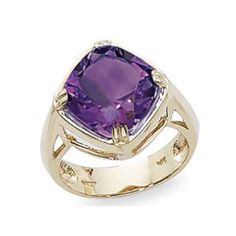 Nancy B Color Cushion Amethyst - 14K Yellow Gold Ring 14K Yellow Gold 11mm Cushion Amethyst Ring Ring Size: 7.00 Jewelry Type: Gemstone Ring, Amethyst Ring Metal: 14K Yellow Gold Made in the USA with a Lifetime Guarantee Nancy B Color Cushion Amethyst Ring Luxury Classic Amethyst Ring With Polished Finish, Ring Metal, Yellow Gold Ring, Ring Ring, Amethyst Ring, Yellow Gold Rings, Metal Rings, Gemstone Ring, Gold Ring