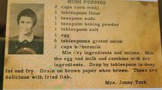 an old recipe for brownies is shown here