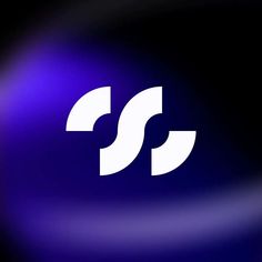 the letter s is shown in white on a dark background with blue and purple hues