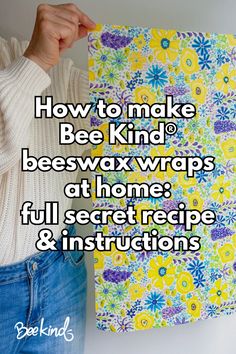 DIY Beeswax Wraps - Instructions & Recipe from a Professional Brand Beeswax Bag, Beeswax Recipes, Diy Beeswax Wrap, Bees Wax Wraps, Beeswax Wrap, Bees Wrap, Wrap Recipe, Wax Wraps, Beeswax Wraps