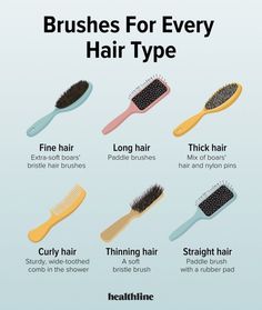 Types Of Hair Brushes, Hair Type Chart, Natural Hair Care Routine, Healthy Hair Routine, Hair Mistakes, Hair Growing Tips, Basic Skin Care Routine, Healthy Hair Tips, Healthy Skin Tips