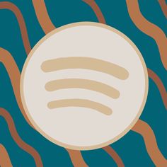 an image of a white disc on a blue background with wavy lines in the foreground