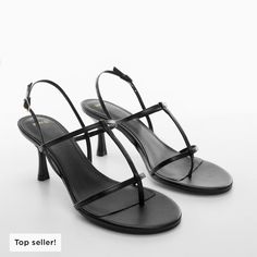 Mango Goatskin Leather Strappy Sandals With 1.18 Inch Heel Nwt Size 37 / 6.5 Composition, Origin And Care Guidelines Shoeupper: 100% Goat Leather. Lining: 100% Goat Leather. Insole: 90% Polyester. 10% Polyurethane. Sole: 100% Rubber. Fixing Sole: 100% Glued. Formal T-strap Sandals With Round Toe, Chic High Heel T-strap Sandals With Heel Strap, Trendy T-strap Sandals With Heel Strap, Party Sandals With Buckle Closure And Toe Post, Party Toe Post Sandals With Buckle Closure, Trendy T-strap Sandals With Open Heel, Chic T-strap Sandals With Toe Post And Buckle Closure, Trendy Open Heel T-strap Sandals, Party Leather T-strap Sandals With Heel Loop