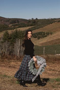 Red Plaid Skirt, Green Tartan, Tartan Skirt, Sweater Fits, Favorite Boots, Dress Store, Lifestyle Fashion, Comfy Cozy, Plaid Skirts