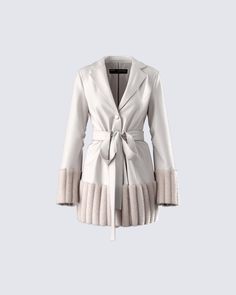 The perfect piece for our baddies with a soft side 🤍 Complete with faux fur cuffs, hem and collar pearl buttons, and a fully lined design - this ivory coat is the kind of look that subtly says you are not the one to mess with 😌 Luxury White Outerwear With Ribbed Collar, Luxury White Pea Coat For Winter, Luxury Elegant White Pea Coat, Chic Formal Outerwear With Feather Trim, Cream Long Coat With Faux Fur Trim, Cream Faux Fur Outerwear With Trim, Cream Faux Fur Outerwear With Fur Trim, Cream Faux Fur Trim Outerwear, Chic Cream Fur Coat With Faux Fur Lining