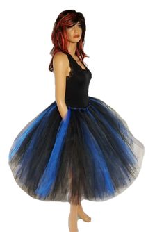 "Whatever the occasion is, you need a tutu! Perfect for that photo shoot coming up. Oh, it's your birthday? Umm get a tutu!! Wanna dress up for Halloween? This is the tutu for you! Available in child and adult sizes. Child size 16 through adult sizes will be 25\" in length, depending on your height this will be around knee to mid calf length. Please message me before purchasing if you would like the skirt longer. Child skirts will be around knee length. Adults pick your size based on the size ch Halloween Party Tulle Petticoat, Spring Costume Party Fitted Tutu Dress, Fitted Tutu Dress For Spring Costume Party, Summer Costume Party Tulle Petticoat, Party Season Tulle Skirt, Summer Tulle Petticoat For Costume Party, Spring Costume Party Tutu Dress With Tulle Skirt, Fitted Blue Tulle Petticoat, Blue Fitted Tulle Petticoat