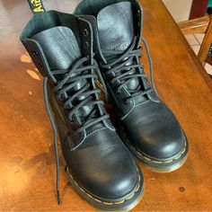 Dr. Martens 1460 Women’s Pascal Virginia Leather Boots Size 7. Like New. No Box. Never Worn. Black Color. Women’s Shoes. Combat Boots Black Leather Combat Boots With Leather Lining, Black Lace-up Boots With Leather Lining And Round Toe, Casual Black Work Boots With Leather Lining, Black Casual Lace-up Boots With Leather Lining, Casual Black Lace-up Boots With Leather Lining, Classic Black Lace-up Boots With Leather Footbed, Classic Black Leather Combat Boots, Classic Black Combat Boots With Leather Lining, Chelsea Boots Doc Martens