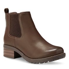 Twin gore Chelsea boot. Synthetic upper with fabric lining. Dual-side elastic goring allows for easy on and off. Fully-lined, cushioned insole for all-day comfort. Shock-absorbing polyurethane outsole offers lightweight durability and traction. Boot height: 5 1/2"Heel height: 1 3/4"Features: Cushioned, Lug Sole, ComfortClosure Type: Pull OnFootwear Technology: Memory Foam InsoleShaft Circumference: 10 1/2 InchesBoot Shaft Height: 4 1/4 InchesShoe Heel Height: 1 3/4 InchesUpper/Outer Base Materia Stable Style, Eastland Shoes, Brown Chelsea Boots, Chelsea Boots Women, Women's Ankle Boots, Boots Women Fashion, Pull On Boots, Womens Ankle Boots, Chelsea Boot