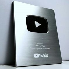 an all for you youtube logo is displayed on a metal box