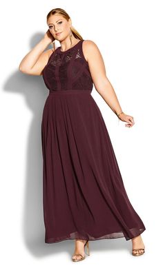 Panelled Bodice Maxi Dress - bordeaux Dramatic Dress, Enchanted Dress, Dramatic Dresses, Alexa Webb, Dresses Beautiful, Groom Dresses, Your Gorgeous, Plus Sized, Plus Size Maxi