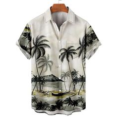 Category:Shirt; Season:Spring,Summer; Fabric:Polyester; Sleeve Length:Short Sleeves; Look After Me:Machine wash,Hand wash,Washable; Gender:Men's; Style:Fashion,Breathable,Designer,Casual; Tops Type:Shirt,Summer Hawaiian Shirt; Occasion:Street,Holiday,Casual,Going out,Outdoor; Age Group:Adults'; Fit Type:Regular Fit; Pattern:Leopard,Floral,Scenery,Tropical Plants; Design:Print,Button-Down; Neckline:Turndown; Brand:OUKU; Front page:FF; Listing Date:08/03/2022; Bust:; Length:; Shoulder Width:; Spec Beach Place, Mens Printed Shirts, Hawaiian Beach, 3d Shirt, Beach Casual, Hawaiian Print, Printed Sleeves, Graphic Shirt, Floral Style